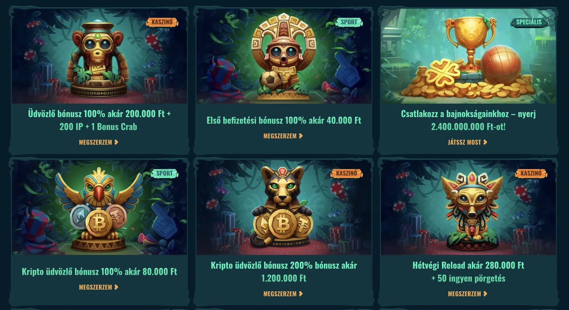 Spinanga casino promóciók