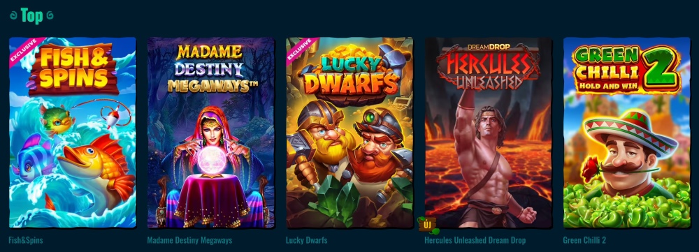 Spinanga casino játékok