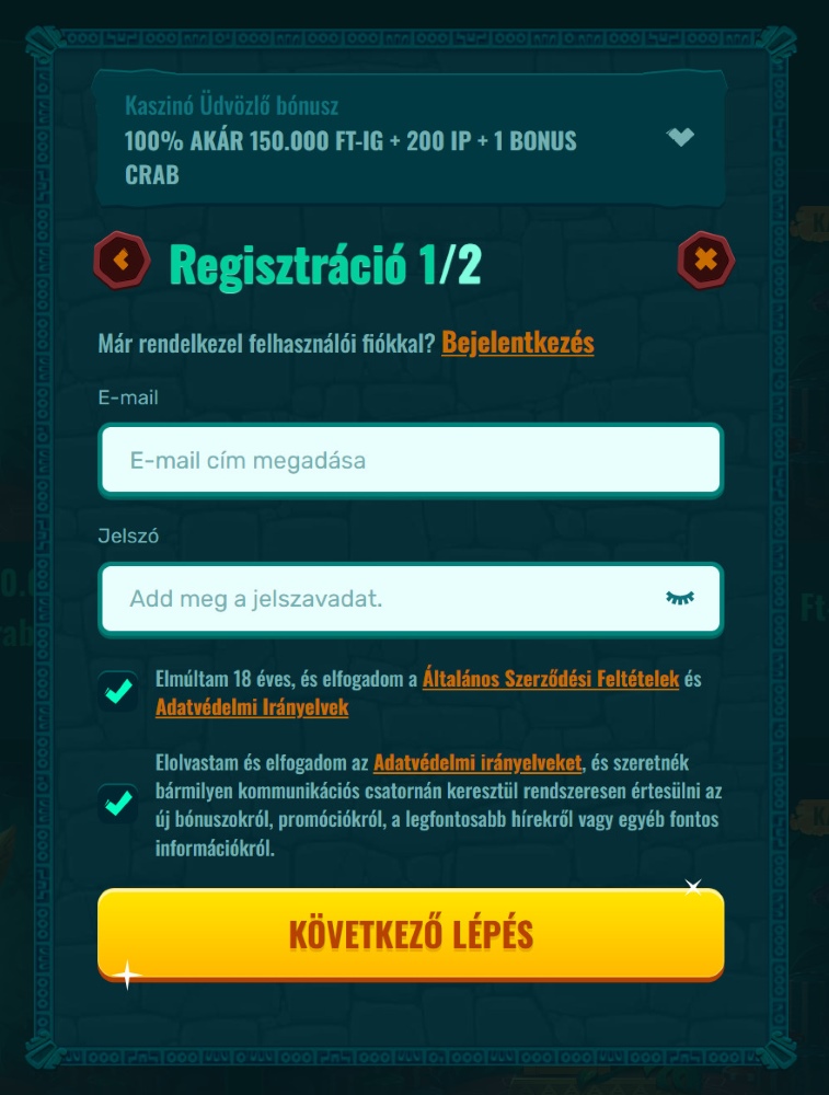 A regisztrációhoz szükséges dokumentumok