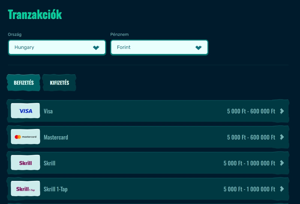 Spinanga kaszinó kifizetés